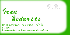 iren medurits business card